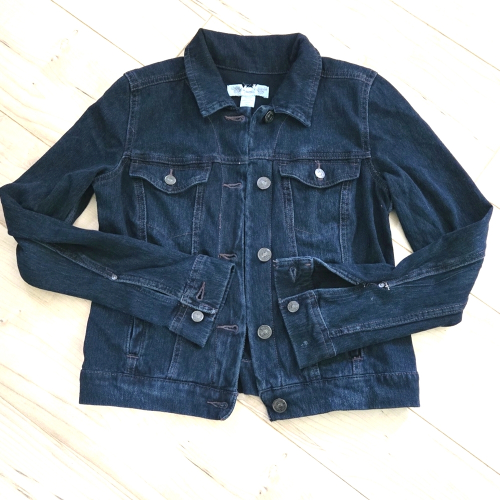 Dark blue strectchy denim jacket